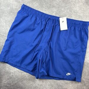 Nike Woven Flow‎ Shorts Men's Size 2XL Blue Performance Preppy Workout NEW